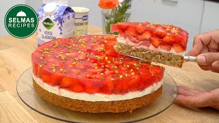 Das ERDBEERKUCHEN Rezept das alle suchen  Super fruchtig amp glutenfrei  🍓☕ [upl. by Mavilia]