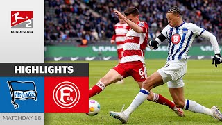 Great Battle In A Special Match  Hertha BSC  Fortuna Düsseldorf 22  Highlights  Bundesliga 2 [upl. by Nicola618]