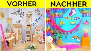 WIR RICHTEN EIN GEHEIMES ZIMMER IM SCHRANK EIN  24H Challenge DIYRaumUmgestaltung auf 123 GO [upl. by Esil245]