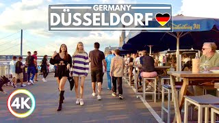 Beautiful Düsseldorf Germany in September 2022 4K Evening City Walk in Western Germany [upl. by Gavrah]