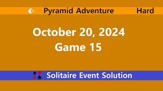 Pyramid Adventure Game 15  October 20 2024 Event  Hard [upl. by Ragen567]