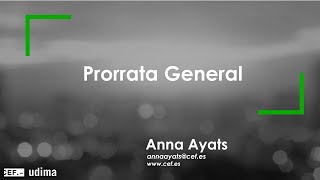 Prorrata general [upl. by Anohs]