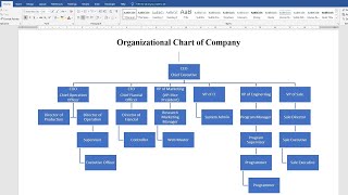 How to make organizational chart in Microsoft Word [upl. by Eiroj351]