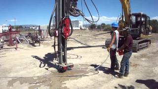 HEM installing hollow bar micropiles [upl. by Dimah]