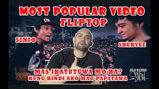 SINIO VS SHEHYEE THE MOST P0PULAR VIDEO OF FLIPTOP [upl. by Bihas]