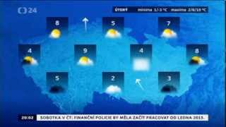 Predpoved pocasi CT24 weather forecast czech TV [upl. by Alakam]