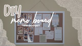 DIY MEMO BOARD  PIN BOARD  low budget [upl. by Aneeras923]