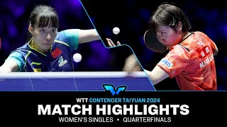 Shi Xunyao vs Miu Hirano  WS QF  WTT Contender Taiyuan 2024 [upl. by Nnor903]