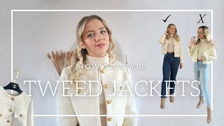 HOW TO STYLE TWEED JACKETS  Get the chanel look  Annas Style Dictionary [upl. by Ultan]