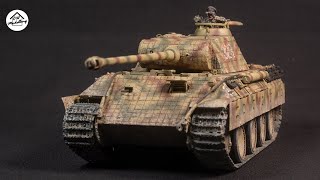 135 Pzkpfwg V Panther AusfA Late from Das Werk  135 WW2 Diorama [upl. by Ordep]