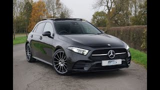 Dec 2020 Mercedes A200 Exclusive Edition in Cosmos Black with Pan Roof 19in wheels and CarPlay [upl. by Ainoda]