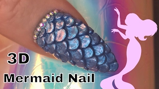 3D Acrylic Mermaid Scale Nail [upl. by Siubhan]