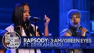 Rapsody 3AMGreen Eyes ft Erykah Badu  The Tonight Show Starring Jimmy Fallon [upl. by Zigmund]