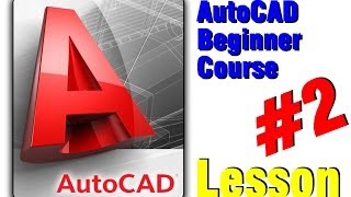 AutoCAD Beginner Course  Basic Draw Commands Lesson 2 [upl. by Rubin]