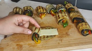 Senza frittura😍Mai mangiato involtini di MELANZANE cosi DELIZIOSE Cotti in padella cena sana 😋 [upl. by Eloc]