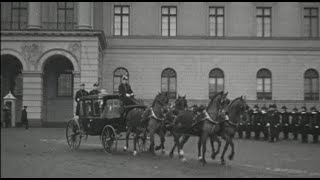 King Haakon VII of Norway opens the parliament in 1935 [upl. by Krischer43]