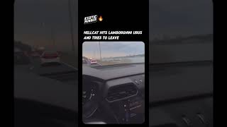 Hellcat Tries to Leave After Crashing Lamborghini car carcare edit viralvideo viralshorts [upl. by Rivalee]