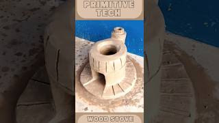 DIY Primitive Technology Wood Stove with Clay and Plastic Bottle 🔥  Sustainable Survival Skills [upl. by Rednasxela]