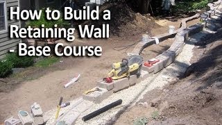 How to Install a Retaining Wall Base Course [upl. by Linoel90]