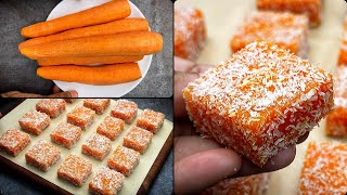 Most Delicious Carrot Delight Recipe  Soft amp Chewy Only 4 Ingredients  Delicious Festival Dessert [upl. by Notnert]