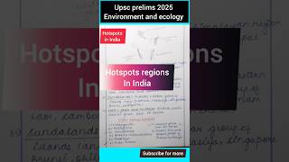 Hotspots in India hottest hotspots regions environment upsc2025 prelims [upl. by Ylrebme]