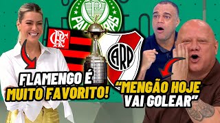 FLAMENGO e PALMEIRAS são OS MAIS FAVORITOS na LIBERTADORES RENATA FAN e DENILSON se RENDEM ao FLA [upl. by Kazue]