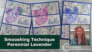 Smooshing Technique Perennial Lavender Stampin Up [upl. by Elsie528]