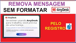 ANYDESK COMO REMOVER MENSAGEM DE LICENÇA [upl. by Aniat]