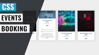 HTML  CSS  Events Cards List [upl. by Yrelle]