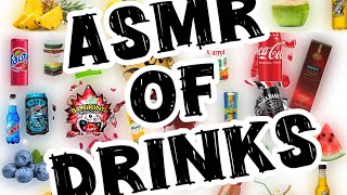 ASMR Drink Mixes asmrdrinking asmrsounds sprite coke mountaindew redbull cocktail mocktail [upl. by Ahtera641]