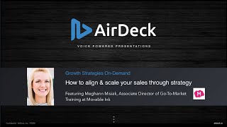 AirDeck Business Growth Strategies Webinar 2020 How to Align and Scale Your Sales Through Strategy [upl. by Cirenoj953]