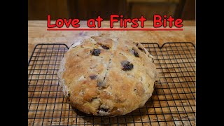 Cherry Almond Artisan Bread Baked in a Enamel Dutch oven 2020 [upl. by Nauqat291]