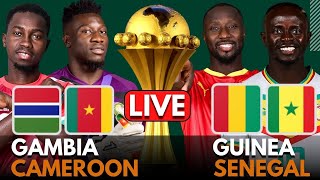 🔴GUINEA vs SENEGAL amp GAMBIA vs CAMEROON LIVE  AFCON 2024 [upl. by Ecirad]