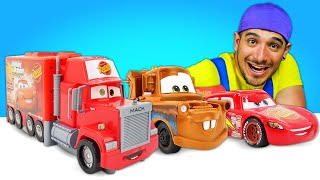 Mejores episodios de Rayo McQueen y otros coches Aventuras de juguetes en el canal “Oh se dañó” [upl. by Nimaj]