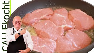 Schnelle Pfannengerichte Medaillons in Butter gebraten mit Kohlrabi [upl. by Cramer]