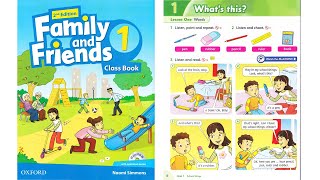 Family and Friends 1 Second Edition  Vocabulary  Unit1 Whats this [upl. by Ayar]