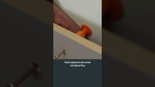 How To Install SpacePlug Kitchen Cabinet Fixings from Howdens howdens cabinet spaceplug howto [upl. by Skantze]