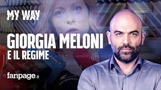 Roberto Saviano quotLe parole di Meloni sullinchiesta di Fanpage sono un pericolo per la democraziaquot [upl. by Leasa855]