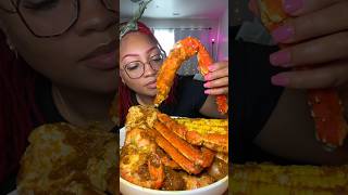 King Crab 🦀 Seafood boil mukbang [upl. by Nylatsirhc]