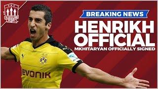 HENRIKH MKHITARYAN SIGNS MANCHESTER UNITED TRANSFER NEWS [upl. by Spaulding]