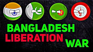 BANGLADESH LIBERATION🌐⚔⚡ In Nutshell  INDOPAK WAR🥵⚔ shorts countryballs geography mapping [upl. by Areit785]