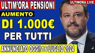 🔴 ULTIMORA Confermato 1707 Aumento delle Pensioni e Nuova Quattordicesima Mensilità [upl. by Candie389]