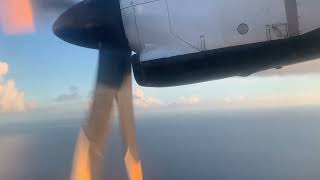 Intercaribbean ATR 42500 VQTHM Landing In Grand Turk Turks and Caicos Islands [upl. by Lenej]