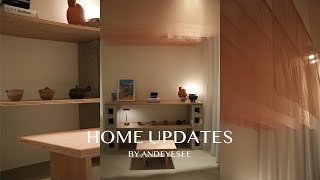 Home Updates  Built my own cozy tea corner DIY modular shelf and tea table [upl. by Doscher]