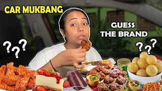 Car Mukbang Guess the Food Brand  Chicken Lollipop Desserts Kebab amp more [upl. by Merce504]