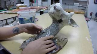 How to Make a Paper Mache Trophy Head pt 2 [upl. by Fahy]