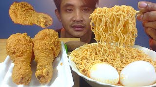 ASMR EATING KFC CHICKEN AND NOODLES  MUKBANG KOREAN FOOD [upl. by Soutor]