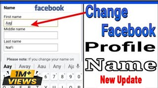 How to Change facebook profile name  facebook profile name ko change kaise kare  Hindi  2022 [upl. by Namlak]