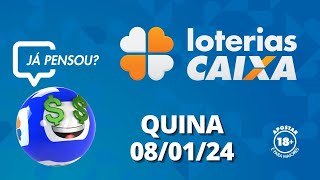 Resultado da Quina  Concurso nº 6335  08012024 [upl. by Catina130]