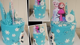 Anna  Elesa cake design tutorils Frozzen theme cake design [upl. by Amitaf]